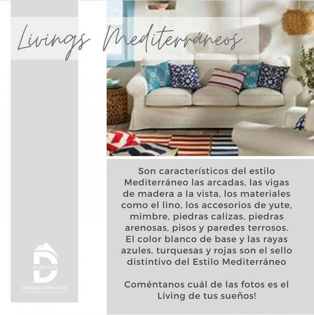 DISEÑO DE INTERIORES: LIVINGS MEDITERRÁNEOS