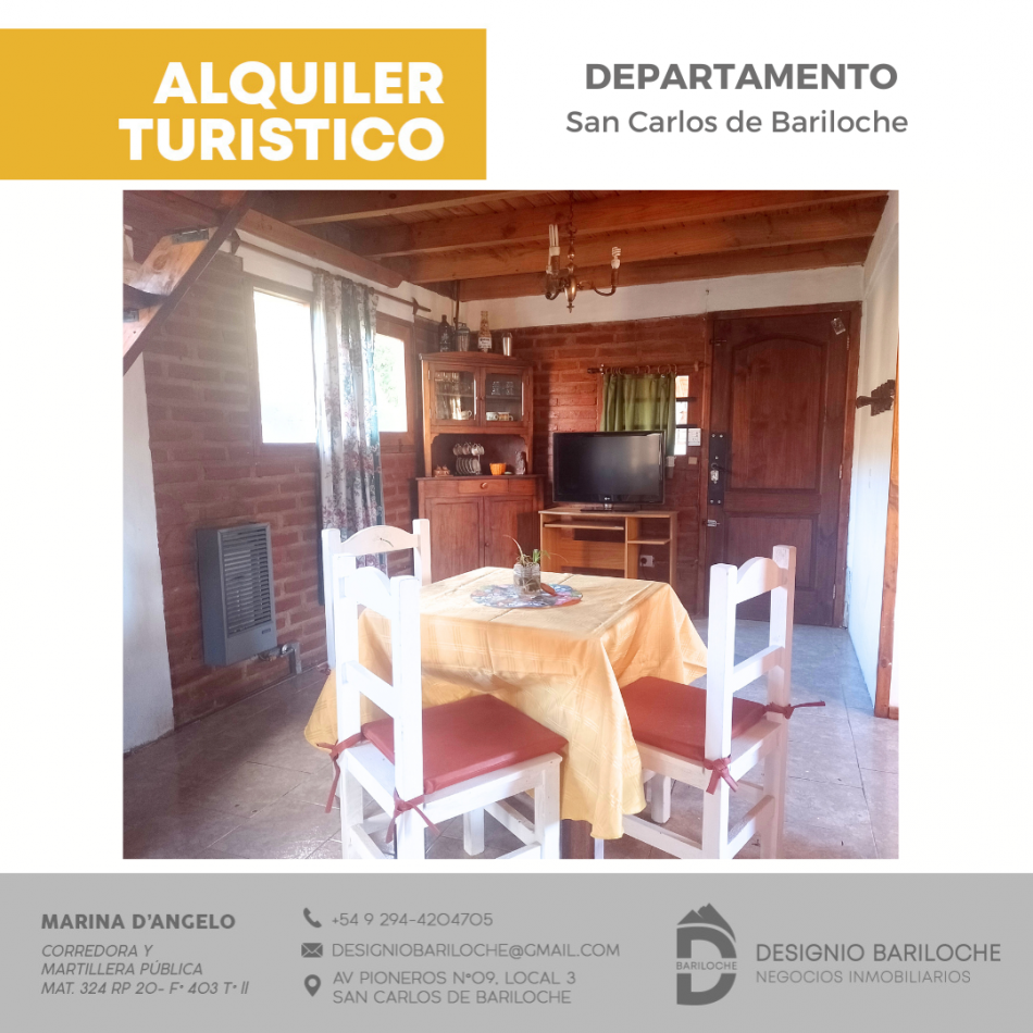 Departamento de alquiler turistico en Bariloche
