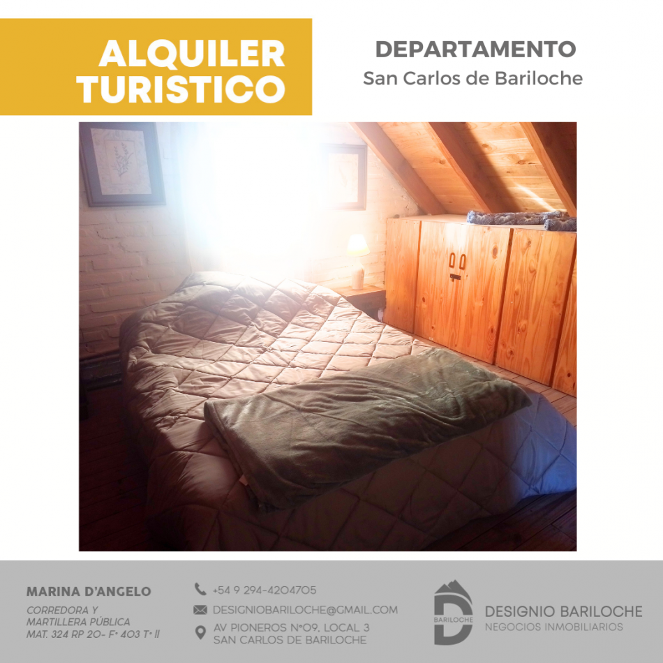 Departamento de alquiler turistico en Bariloche