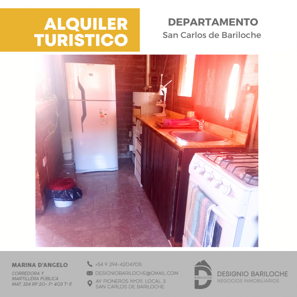 Departamento de alquiler turistico en Bariloche