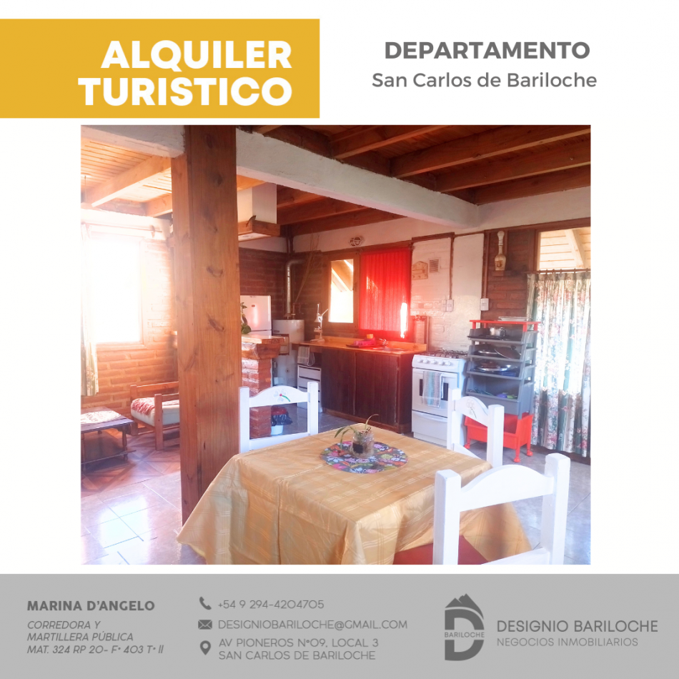 Departamento de alquiler turistico en Bariloche